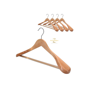 Cintre en bambou écologique, durable, en bois naturel, pour l'organisation du placard et le rangement de la garde-robe à domicile - Product Image 1