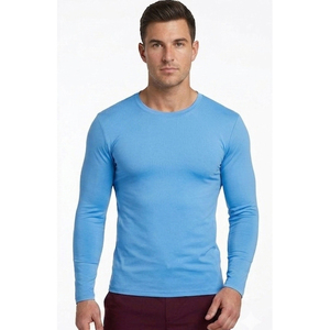 Chemise de travail pour hommes, sous-vêtement de base à manches longues, en tissu polyester tricoté - Product Image 1