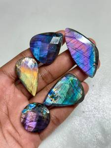 Natural Spectrolite Labradorite Faceted Cabochon Multi <b>Purple</b> <b>Cushion</b> Cut Marquise Cut Crystal Jewelry Making Third - Product Image 6