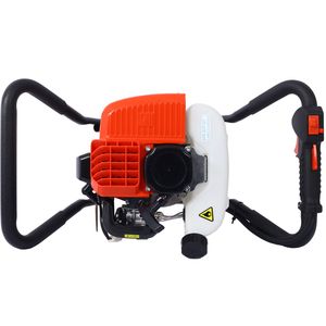 V-type 52CC 2 Stroke Gas Post lubang penggali satu pria Auger untuk mesin EPA tanaman tanah menggali pagar merah - Product Image 3