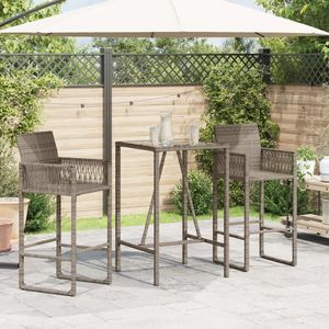 Mesa de Bar para Patio Exterior en Combinación de Colores Gris y Negro - Product Image 3