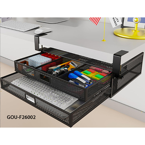 Organisateur de bureau en métal à double niveau pour sous le bureau - Product Image 2