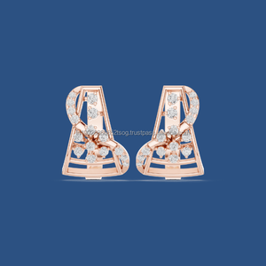 Boucles d'oreilles en filigrane plaqué or rose 10 carats avec bijoux en bambou - Product Image 1