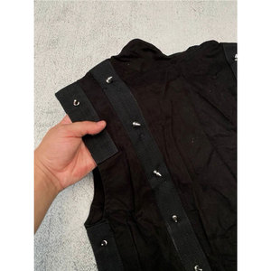 Chaleco Gótico Punk para Hombre, Negro, con Tachuelas y Remaches, Estilo Industrial Cyber Goth, con Botones a Presión, Ropa Urbana - Product Image 6