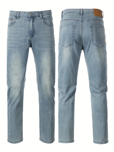 Pantalones Vaqueros Casuales de Mezclilla Personalizados de Otoño para Hombre, de Alta Calidad, Transpirables, con Técnicas de Lavado Industrial, Spandex/Algodón - Product Image 2