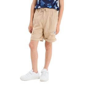 Shorts cargo Bermuda tendance pour garçons, coupe classique, 100 % coton respirant, multi-poches, décontractés, été, taille élastique pour enfants - Product Image 3
