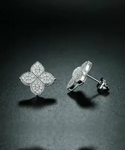 2 Ct Round Cut Simulated Diamond Women's <b>Stud</b> <b>Earrings</b> In 14K White Gold Plated - Product Image 1