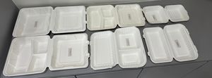 Premium Plantura Compartment Biodegradable Sugarcane Bagasse Rectangular Square Modern <b>Container</b> Lid Grease Lunch Box - Product Image 6