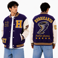 Blouson universitaire grec style fraternité en laine, broderie chenille personnalisée sur le devant, marque privée, échantillon rapide