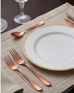 Modern Rose Gold Flatware Set Matte Finish Dishwasher <b>Safe</b> <b>Knife</b> Fork Spoon Serving Cutlery For Wedding Use - Product Image 4