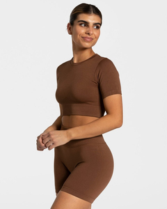 Women's Breathable <b>Crop</b> <b>Top</b> Soft Polyester/Cotton Fleece Fabric Easy Fit Casual Daily Style Lightweight - Product Image 3
