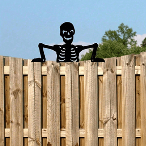 CIFbuy Plaque Murale Silhouette Crâne Gothique en Fer, Décoration d'Halloween pour Extérieur et Intérieur, Jardin, Cour, Maison, TikTok pour Temu Pick Serv - Product Image 2