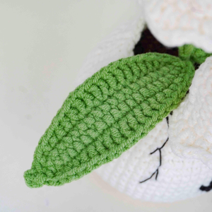 Fleur artificielle en crochet faite à la main, plante en pot, fleur de cloche blanche, décoration, cadeau pour la maison, les amis, fabriqué au Vietnam - Product Image 5