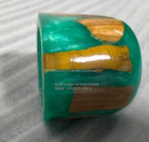 Brûleur Bakhoor en résine de bois naturel forme ronde fabriqué à la main traditionnel charbon de bois en vert porte-encens nouvel arrivage - Product Image 2