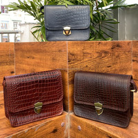 Diskon besar tas selempang Mini kulit asli Fashion wanita desainer merek mewah kulit sapi penuh Grain dompet tas perjalanan