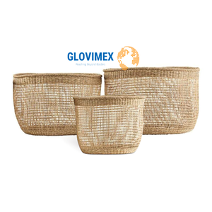 Vietrustic Ninh Binh Factory Direct Eco-Friendly Rustic Seagrass <b>Basket</b> Handmade Home Organizer Collapsible <b>Foldable</b> Storage - Product Image 1