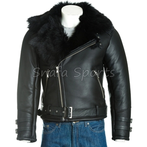 Quick Dry Windproof Winter Warm New Arrival Latest Design Custom Inside <b>Pockets</b> Design Real Leather <b>Jacket</b> - Product Image 2