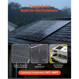 2 Pannelli Solari Bifacciali da 400W, Moduli Fotovoltaici Monocristallini Tipo N 16BB, Efficienza 24%, Impermeabili IP65 per MC4 Max. Potenza 560W - Product Image 5