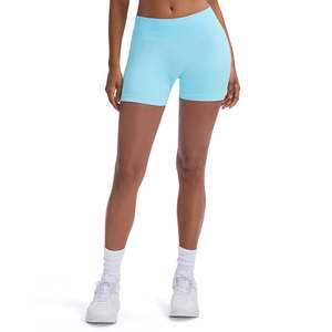 Shorts de yoga taille haute pour femmes, élastiques, séchage rapide, respirants, extensibles dans quatre directions, sans logo, vente en gros - Product Image 2