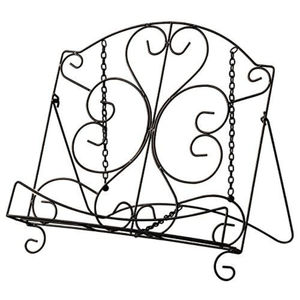 Porte-livres de cuisine en métal de conception moderne, couleur noire, pour la maison, la cuisine, les hôtels, les restaurants, support pour cartes de menu - Product Image 1