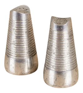 เครื่องปั่นเกลือและพริกไทยโลหะดีไซน์หรูหราสำหรับสมุนไพรและเครื่องเทศสีเงินทำด้วยมือดูเงางามขัดมัน - Product Image 1