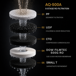 Distributeur d'eau chaude, froide et ambiante Aquatek BC Tap 3SC AQ-500A, système d'eau filtrée électrique sous évier en acier inoxydable RO - Product Image 4