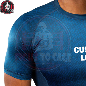 Camiseta de Compresión de Manga Corta de Secado Rápido, Ecológica, de 180g, Estilo Moderno, Personalizada, para Entrenamiento de MMA/BJJ, Precio al por Mayor - Product Image 5