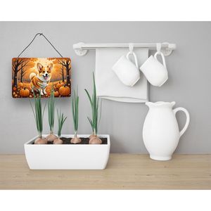 Multicolore New Corgi Fall Wall Door Hanging Prints Aluminum Metal Kitchen Wall Bar Bathroom Plaque Home Decor 8HX12W - Product Image 3