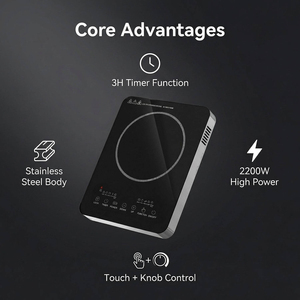 With child lock Induction Cooker Single Burner 2000W/3500W Touch Control Stainless Steel Panel Household Electric <b>Stove</b> - Product Image 6
