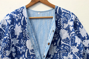 Veste courte matelassée en coton à imprimé floral, style bohème, veste bomber en coton pour femmes au meilleur prix - Product Image 5