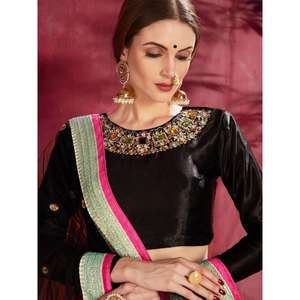 Vestidos de noche de seda Banglori con estampado floral multicolor Ropa DE BODA Lehenga Choli - Product Image 4