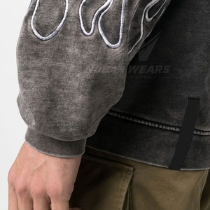 Sweats à capuche délavés à l'acide 100% coton Coupe oversize Anti-rétrécissement Matière de haute qualité Design délavé unique Parfait pour le streetwear décontracté - Product Image 6