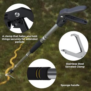 Heavy Duty Professional Snake <b>Grabber</b> Tongs Collapsible Catcher Stick Reptile Handling <b>Tool</b> Safe Rattlesnake Removal Equipment - Product Image 5