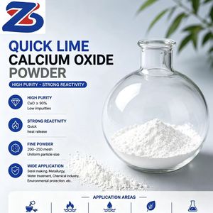 Poudre de chaux vive hautement réactive Oxyde de calcium pour le traitement des eaux usées - Marque Zhongsheng - Product Image 1