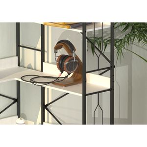 Libreria Angolare Moderna a 5 Ripiani, Grande Scaffale Aperto con Vani Alti per Esposizione e Conservazione - Product Image 6