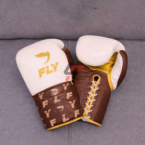 Gants de boxe de sparring professionnels neufs, sur mesure, en cuir de haute qualité, confortables, à lacets - Product Image 2