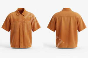 Camisa de mezclilla vintage de manga corta, lisa y sencilla, con bolsillos frontales, elegante, informal, ligera, con botones, personalizada. - Product Image 5