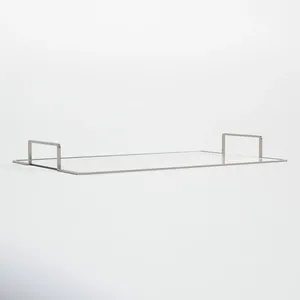 Bandeja Decorativa Minimalista de Aluminio Irregular con Asa, Multifuncional para un Estilo Moderno y Costero - Product Image 4