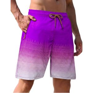 <b>Men's</b> Solid Front Logo Breathable Quick Dry Elastic Waist Casual Swim <b>Trunks</b> with Pockets - Product Image 4