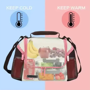 Women's Large Capacity Portable Cooler Bag Custom Designed Aluminum Foil Thermal Lunch Bag Made of Durable Polyester - Product Image 2