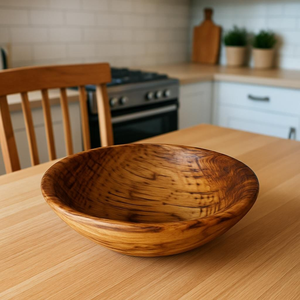 Bol de fête classique en bois naturel, écologique, fabriqué à la main, sans danger pour les aliments, pour une utilisation en cuisine - Product Image 6