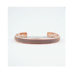 Bohème fait à la main en cuivre Kada Bracelet énergie de guérison bien-être manchette pour hommes femmes équilibre naturel Vintage luxe Style de mode - Product Image 4