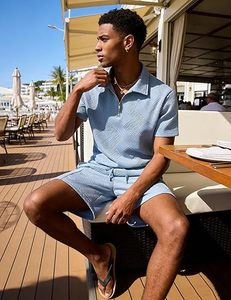 Conjunto de Camiseta y Pantalones Cortos Casuales para Hombre, Impresión Personalizada, Ropa de Verano Transpirable, de Secado Rápido y Ecológica - Product Image 6