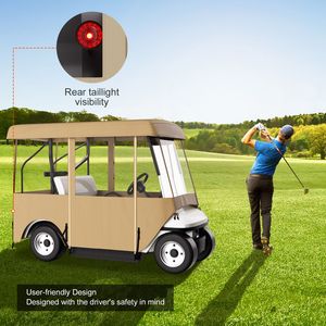 Copertura per Golf Cart a 4 Lati Deluxe 300D Impermeabile con Finestre Trasparenti, 2+2 Posti, Tettuccio per Camion - Product Image 4