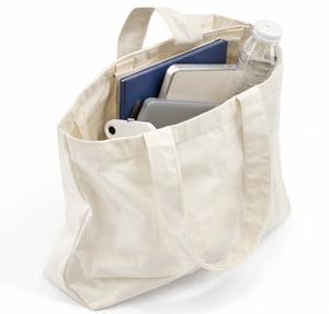 Sacs de shopping en coton 100% de haute qualité, personnalisés avec logo imprimé en couleur, avec poignées à soufflets, pour usage extérieur - Product Image 6