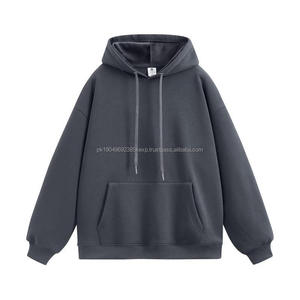 Sweat-shirts pour hommes en coton uni de luxe décontracté avec logo personnalisé 360gsm 450gsm 500gsm, broderie en molleton, sweat-shirts lourds - Product Image 5