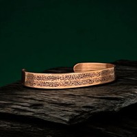 Nuevo Brazalete Ajustable de Cobre Puro Pulido, Diseño Moderno para Mujer/Hombre, Hecho a Mano, Apilable, No Tóxico, Personalizable