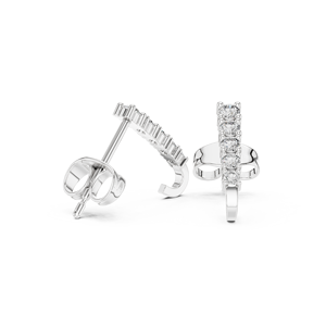 Spark Swing 14K oro plata esterlina Cubic Zirconia Stud pendientes para mujeres niñas uso diario hipoalergénico - Product Image 6