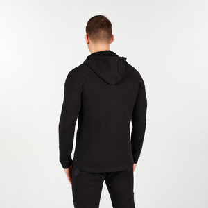 Conjunto Deportivo Informal Unisex para Gimnasio, Chaqueta con Cremallera y Pantalones, 2 Piezas, con Logotipo, para Deportes de Invierno, 100% Algodón, Secado Rápido - Product Image 3