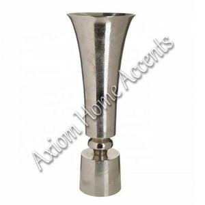 Axiom Home Accents Moderne Élégant En Métal En Aluminium Fleur Vase Cristal Transparent Glaçure pour Mariage Floral Décoratif Sol Vase - Product Image 3